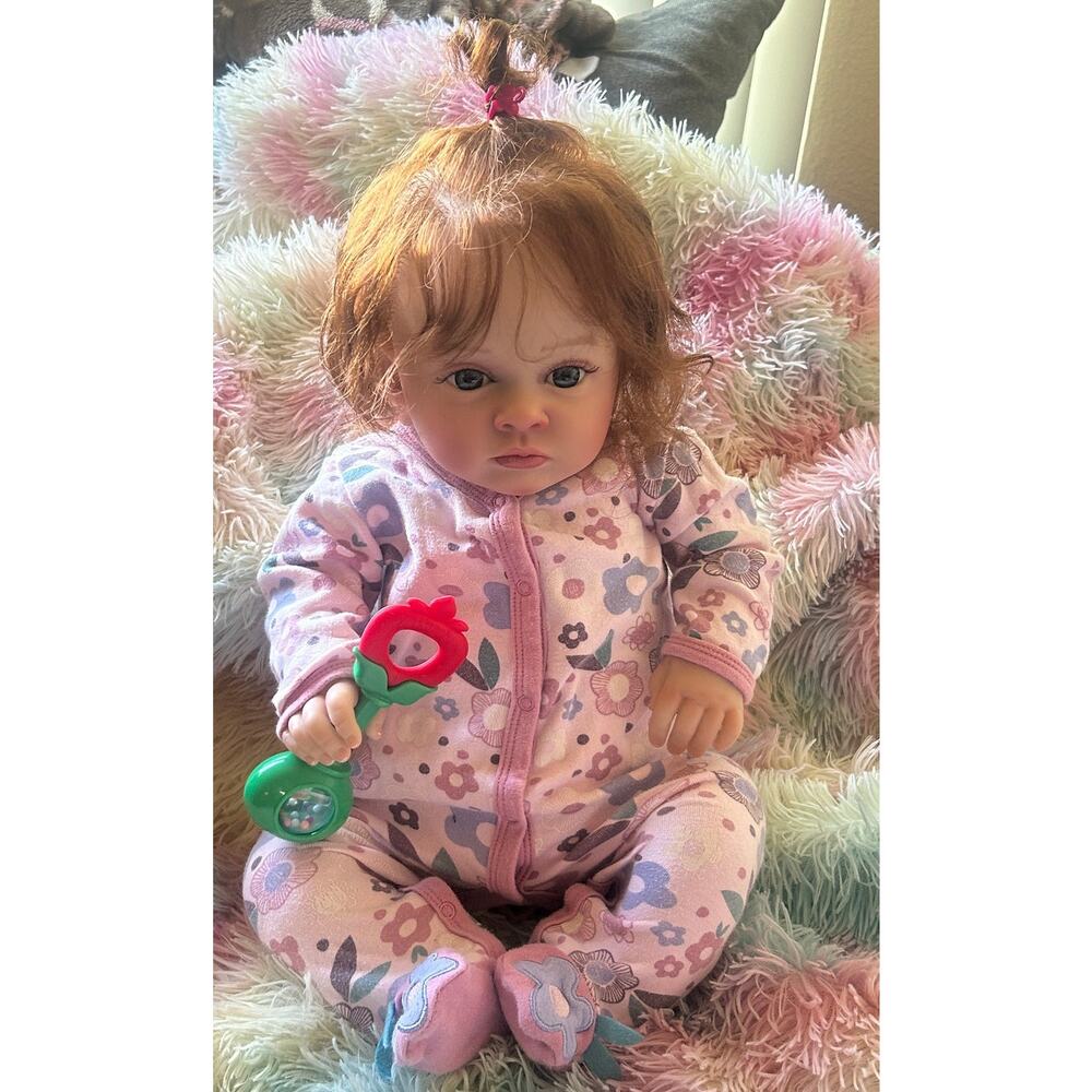 PYD Reborn Baby Girl Doll Silicone Vinyl Limbs & Cloth Body + Accessories (NEW)